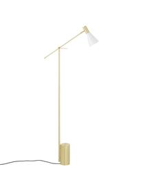 Lámpara de lectura Sia, Cable: cubierto en tela, Latón, blanco, An 60 x Al 162 cm