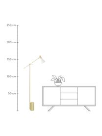 Lámpara de lectura Sia, Cable: cubierto en tela, Latón, blanco, An 60 x Al 162 cm