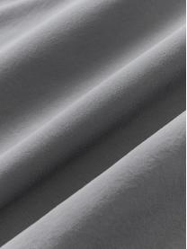 Taie d'oreiller en coton délavé Darlyn, Gris foncé, larg. 50 x long. 70 cm