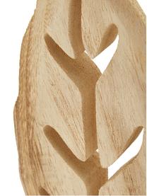 Accessoire décoratif Blatt, 3 élém., Socle : gris Accessoire décoratif : bois de paulownia, Lot de différentes tailles