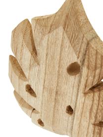 Komplet dekoracji Blatt, 3 elem., Podstawa: szary Dekoracja: drewno paulownia, Komplet z różnymi rozmiarami