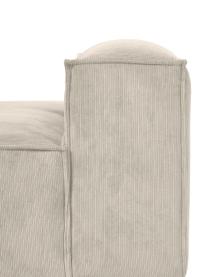 Chaise longue module Lennon in beige van corduroy, Bekleding: corduroy (92% polyester, , Frame: massief grenenhout, FSC-g, Poten: kunststof, Corduroy beige, B 150 x H 68 cm, rugleuning rechts