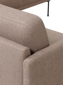 Rohová pohovka s kovovými nohami Fluente, Taupe, Š 221 cm, H 200 cm, pravé rohové provedení