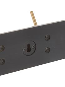 Perchero de pared de madera Edgy, 6 ganchos, Barra: tablero de fibras de dens, Negro, dorado, An 60 x Al 7 cm