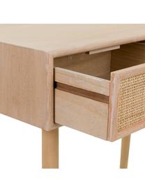Wandtafel Cayetana van hout, Frame: gefineerd MDF, Handvatten: metaal, Poten: gelakt bamboehout, Bruin, hout, B 80 cm x H 79 cm