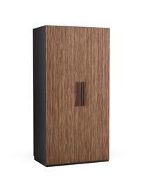 Armadio componibile ad ante girevoli Simone, larg. 100 cm, diverse varianti, Effetto legno di noce, nero, Interno Basic, alt. 200 cm