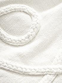 Povlaky na polštáře s vyšívanými detaily a třásněmi Laerke, 2 ks, 100 % bavlna, Krémově bílá, Š 45 cm, D 45 cm
