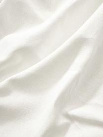 Fundas de cojines con tejido capitoné y flecos Kaspar, 2 uds., 100% algodón, Blanco crema, An 45 x L 45 cm