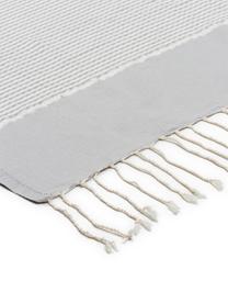 Set de toallas con tejido lúrex Copenhague, 3 uds., Gris perla, plateado, blanco, Set de diferentes tamaños