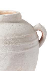 Bodenvase Leana mit Sand-Finish, Terrakotta, Cremeweiß, Ø 33 x H 31 cm