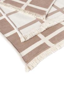 Geruite plaid Edison met franjes, 100% katoen

Het in dit product gebruikte materiaal is getest op schadelijke stoffen en gecertificeerd volgens STANDARD 100 door OEKO-TEX®, 5726CIT, CITEVE., Beige, crèmewit, B 130 x L 170 cm