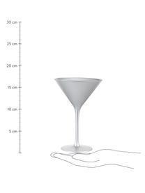 Kristall-Cocktailgläser Elements in Silber, 6 Stück, Kristallglas, beschichtet, Silberfarben, Ø 12 x H 17 cm