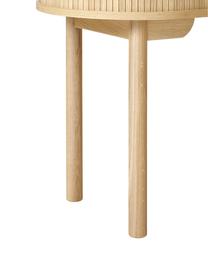 Biurko z ryflowanym frontem Calary, Korpus: płyta pilśniowa średniej , Nogi: lite drewno dębowe z cert, Drewno dębowe, S 130 x W 50 cm