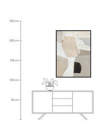 Impression sur toile peinte à la main encadrée Accurate, Multicolore, larg. 92 x haut. 120 cm
