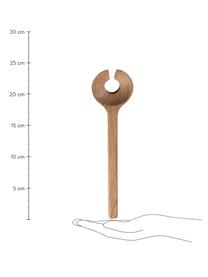 Couverts à salade en bois de chêne Bit, 2 elem., Bois de chêne, Bois de chêne, long. 24 cm