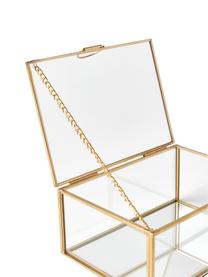 Caja de vidrio Lirio, Transparente, latón, An 14 x F 10 cm