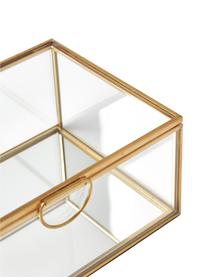Caja de vidrio Lirio, Transparente, latón, An 14 x F 10 cm