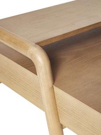 Pracovný stôl z jaseňového dreva Evrak, Svetlé jaseňové drevo, Š 139 x V 87 cm