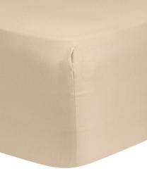 Boxspring hoeslaken Comfort in taupe, katoensatijn, Weeftechniek: satijn, Taupe, B 140 x L 200 cm