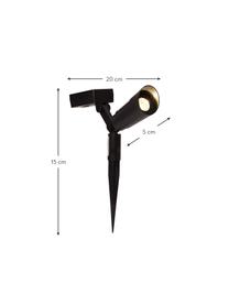 Set lampada solare da terra Powerspot 2 pz, Struttura: plastica, Nero, Larg. 20 x Alt. 15 cm