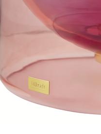 Lampada da tavolo in vetro colorato Glondy, Paralume: vetro, Base della lampada: vetro, Blu, rosa, Ø 27 x Alt. 29 cm