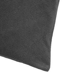 Flanell-Kopfkissenbezug Biba aus Baumwolle in Grau, Webart: Flanell Flanell ist ein k, Grau, B 40 x L 80 cm