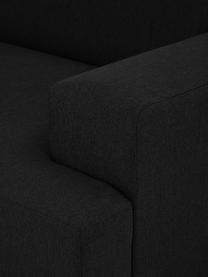 Zitbank Melva (3-zits) in zwart, Bekleding: 100% polyester De slijtva, Frame: massief grenenhout, FSC-g, Poten: kunststof, Geweven stof zwart, B 238 x H 101 cm