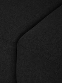 Zitbank Melva (3-zits) in zwart, Bekleding: 100% polyester De slijtva, Frame: massief grenenhout, FSC-g, Poten: kunststof, Geweven stof zwart, B 238 x H 101 cm