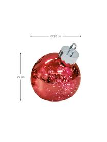 LED lichtobject Aggia, batterij-aangedreven, Rood, Ø 20 x H 22 cm