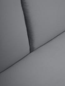 Canapé convertible 3 places gris foncé avec pieds en métal Fluente, Velours gris foncé, larg. 220 x long. 86 cm