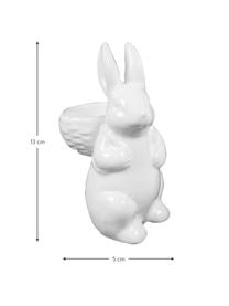 Deko-Objekte Osterhasen Mümmelmann aus Porzellan, 2 Stück, Porzellan, Weiß, B 5 x H 13 cm