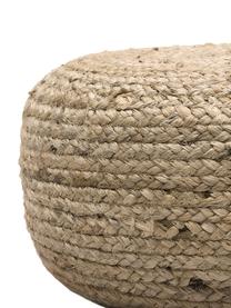 Pouf en jute artisanal Bono, Brun, Ø 50 x haut. 36 cm