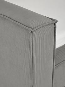 Polsterbett Lennon aus Cord mit Stauraum, Bezug: Cord (98% Polyester, 2% P, Gestell: Massives Kiefernholz, FSC, Füße: Holz, FSC-zertifiziert, K, Cord Grau, B 180 x L 200 cm