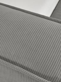 Lit en velours côtelé capitonné gris avec rangement Lennon, Velours côtelé gris, larg. 180 x long. 200 cm
