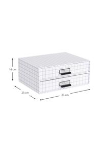 Organizer ufficio Birger, Organizer: cartone rigido laminato (, Bianco, nero, Larg. 33 x Alt. 14 cm