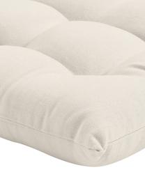 Cuscino sedia in cotone beige Ava, Rivestimento: 100% cotone, Beige, Larg. 40 x Lung. 40 cm