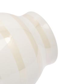 Handgefertigte Design-Vase Omaggio, medium, Keramik, Weiß, Perlmuttfarben, Ø 17 x H 20 cm