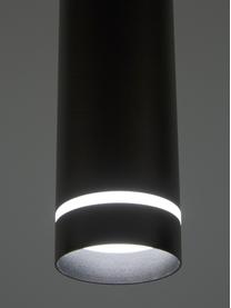 Lámpara de techo pequeña Esca, Pantalla: aluminio recubierto, Anclaje: aluminio recubierto, Cable: cubierto en tela, Negro, Ø 6 x Al 30 cm