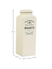 Contenitore Mrs Winterbottoms Spaghetti, Gres, Bianco crema, nero, Larg. 12 x Alt. 32 cm, 2,2 L