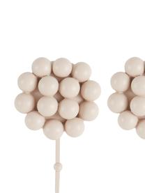Ganchos de pared de porcelana Benevento, 2 uds., Porcelana, Blanco crema, An 11 x Al 16 cm