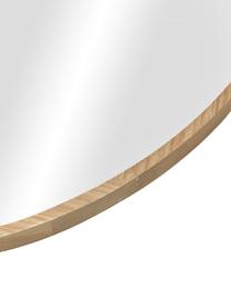 Ronde wandspiegel Avery met bruine eikenhouten lijst, Lijst: eikenhout, FSC-gecertific, Eikenhout, Ø 55 x D 2 cm