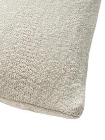 Kussenhoes Anslei met bloemenborduurwerk, 100% katoen, Beige, B 45 x L 45 cm
