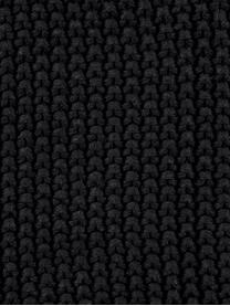 Housse de coussin 40x40 tricot noir Molly, 100 % coton, Noir, larg. 40 x long. 40 cm