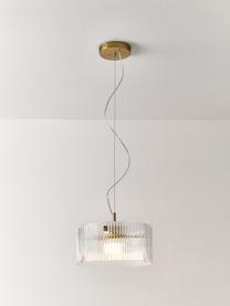 Suspension en verre Emmi, Couleur dorée, transparent, Ø 35 x haut. 17 cm