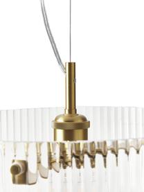 Lámpara de techo de vidrio Emmi, Pantalla: vidrio, Anclaje: metal recubierto, Cable: plástico, Dorado, transparente, Ø 35 x Al 17 cm