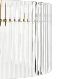 Lámpara de techo de vidrio Emmi, Pantalla: vidrio, Anclaje: metal recubierto, Cable: plástico, Dorado, transparente, Ø 35 x Al 17 cm