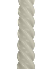 Velas candelabro Twisted, 4 uds., Cera, Blanco crema, Ø 3 x Al 26 cm
