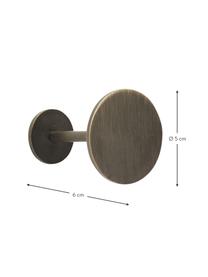 Wandhaken Flare aus Metall, Stahl, beschichtet, Messingfarben, Ø 5 x T 6 cm