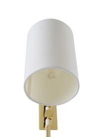 Wandleuchte Isa mit Stecker, Lampenschirm: Baumwollgemisch, Gestell: Metall, Lampengestell:Goldfarben, glänzendLampenschirm:Weiß, T 21 x H 38 cm