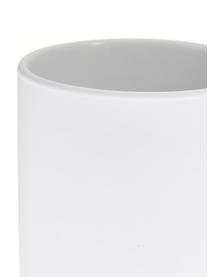 Kubek na szczoteczki z kamionki Ume, Ceramika pokryta miękką w dotyku powłoką (tworzywo sztuczne), Biały, matowy, Ø 8 x W 10 cm